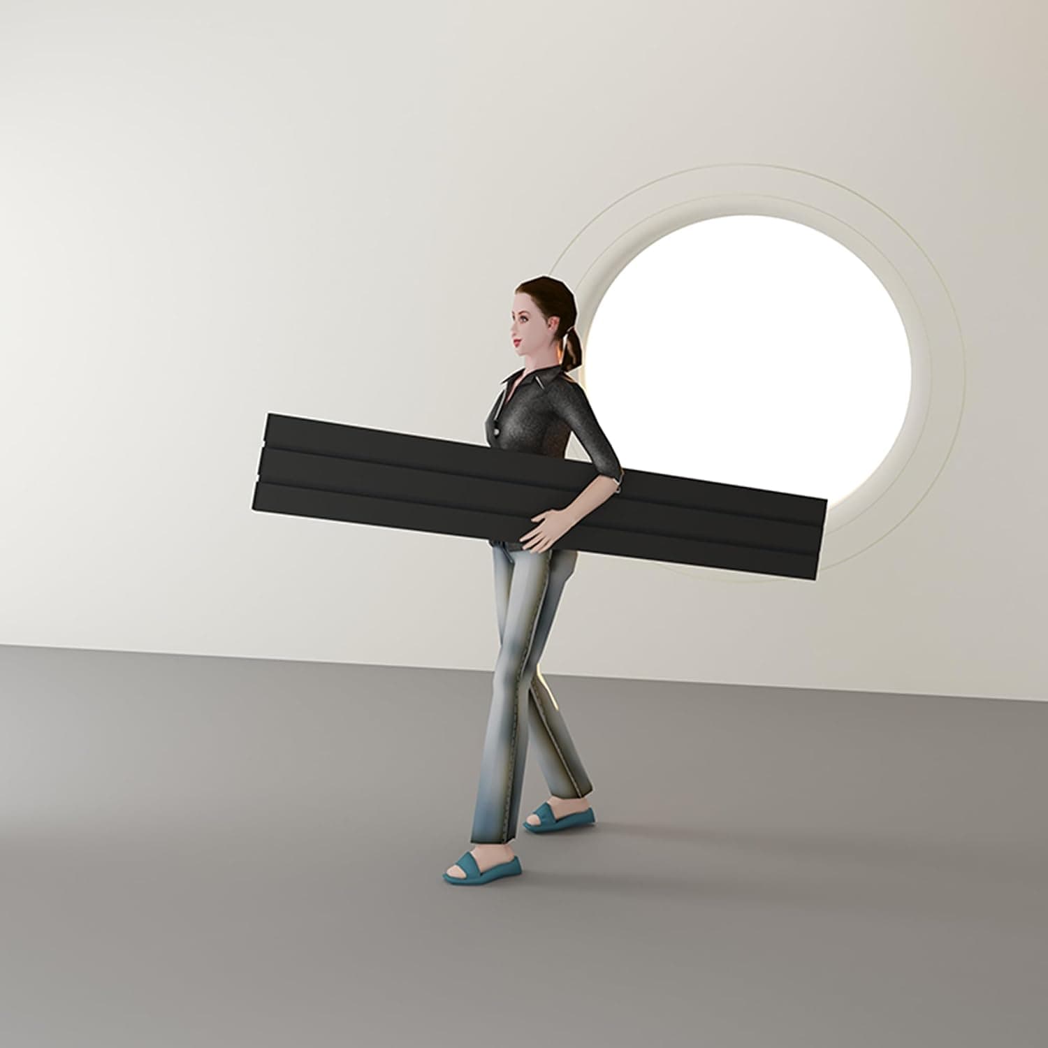 HELLOpoperRoom Divider Privacy Screen – Foldable Kraft Paper, Living Rooms,Transformable for Offices, and Beauty Salons