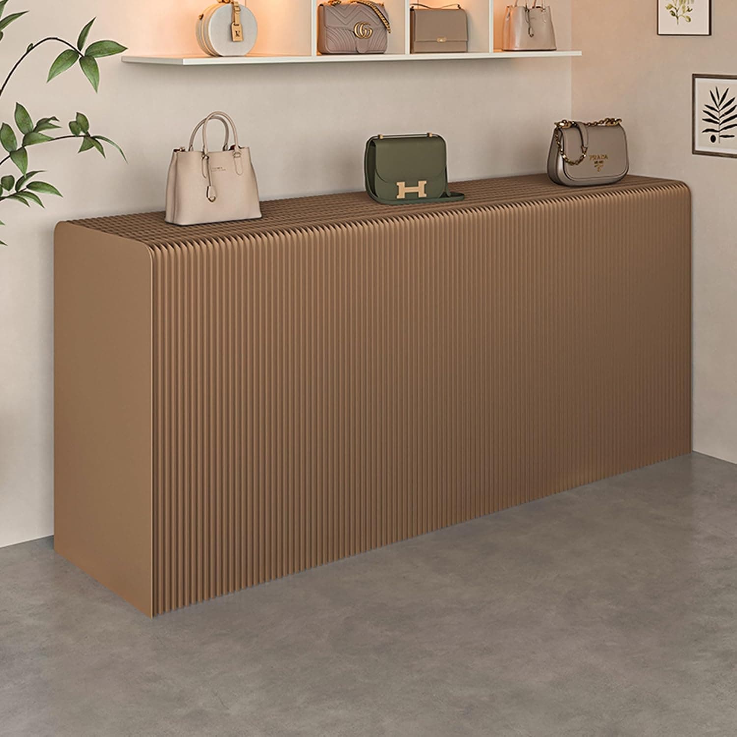 HELLOpoper Folding Room Partition Screen in Kraft Paper Material, Multi-Purpose for Offices, Living Rooms, and Beauty Salons, Partition Screen 9