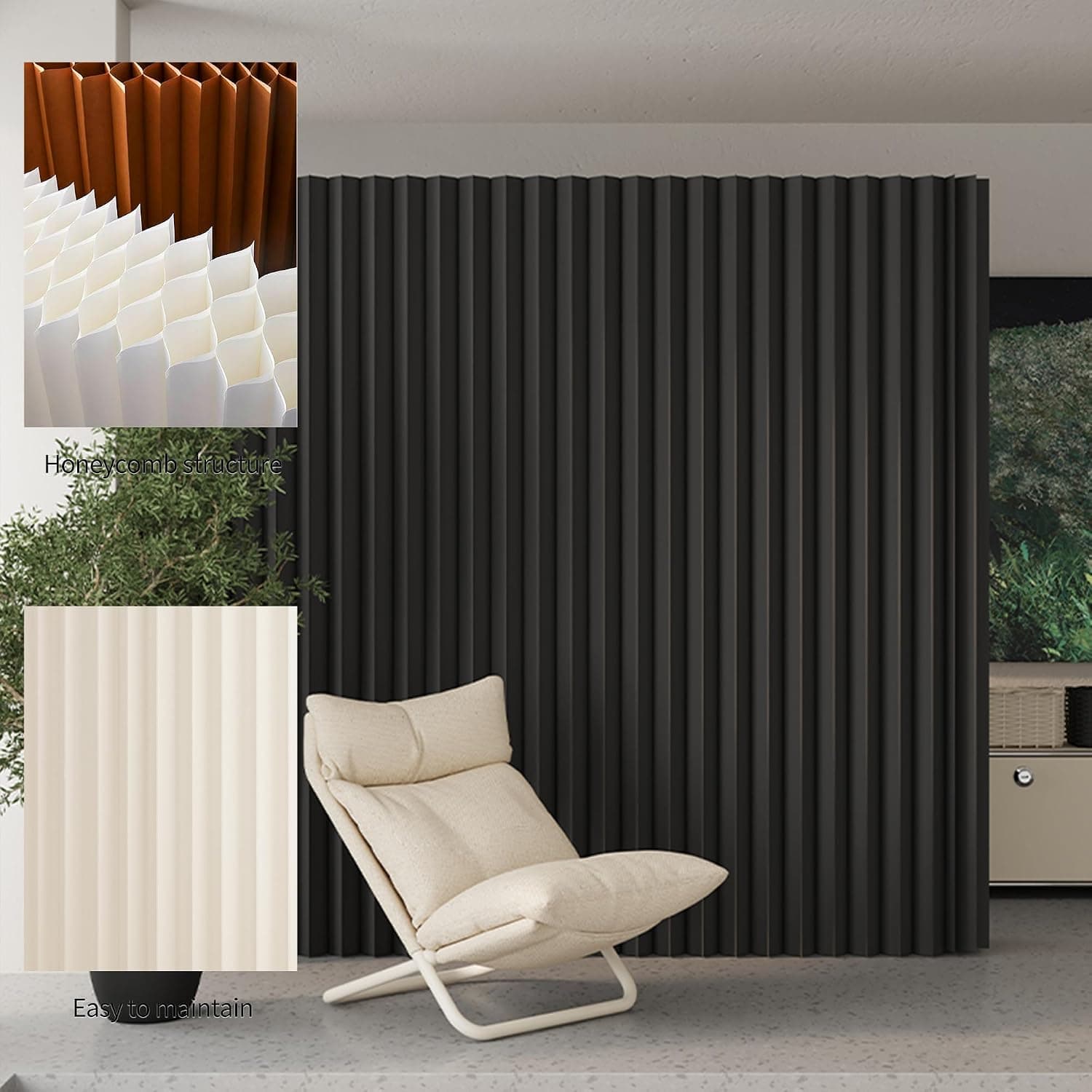 HELLOpoperRoom Divider Privacy Screen – Foldable Kraft Paper, Living Rooms,Transformable for Offices, and Beauty Salons