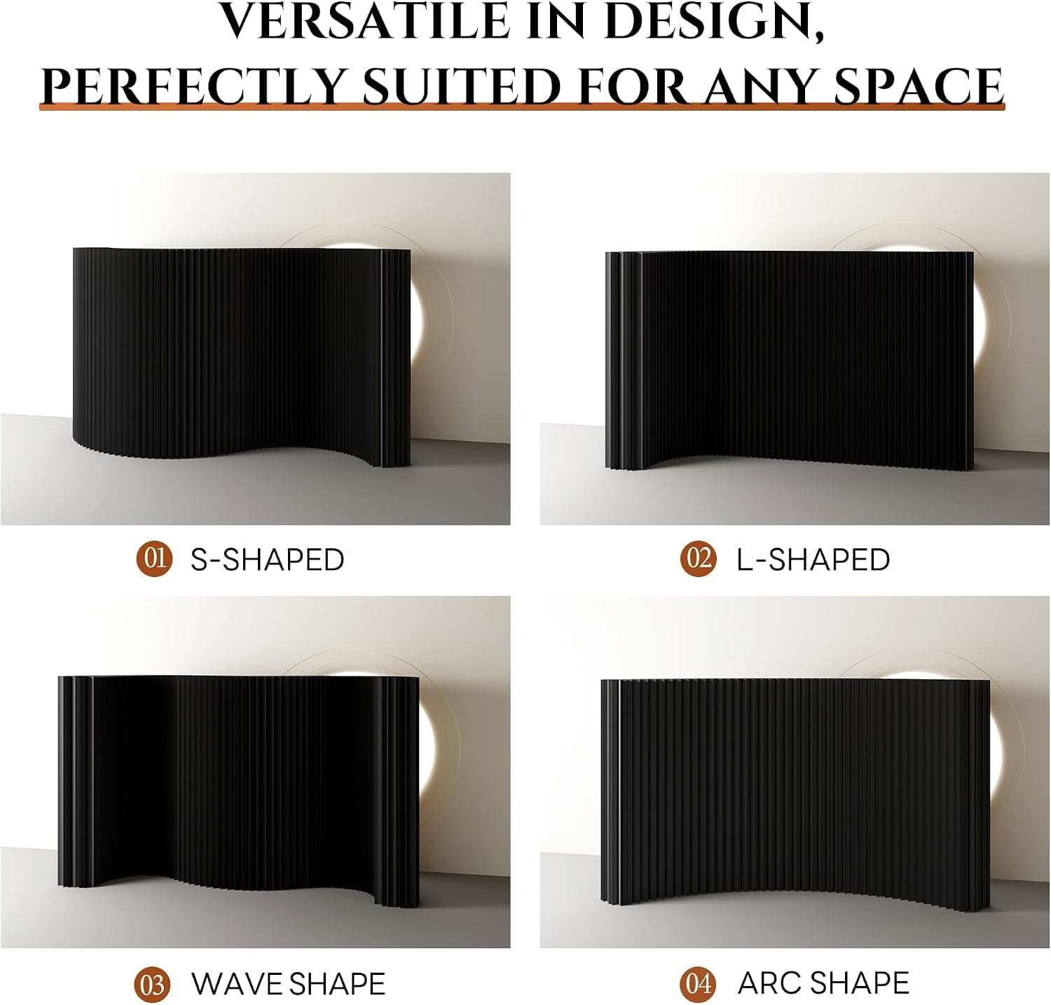 HELLOpoperRoom Divider Privacy Screen – Foldable Kraft Paper, Living Rooms,Transformable for Offices, and Beauty Salons
