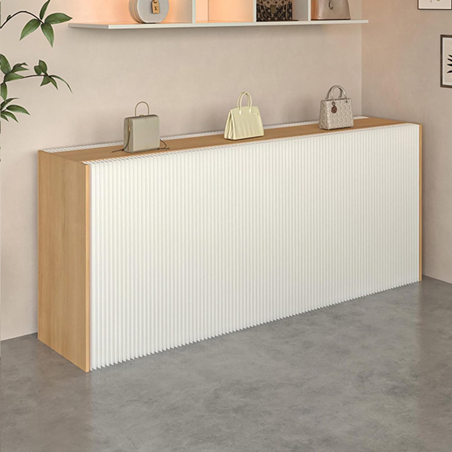 HELLOpoper Folding Room Partition Screen in Kraft Paper Material,Multi-Purpose for Offices,Living Rooms,Beauty Salons,Partition Screen 8