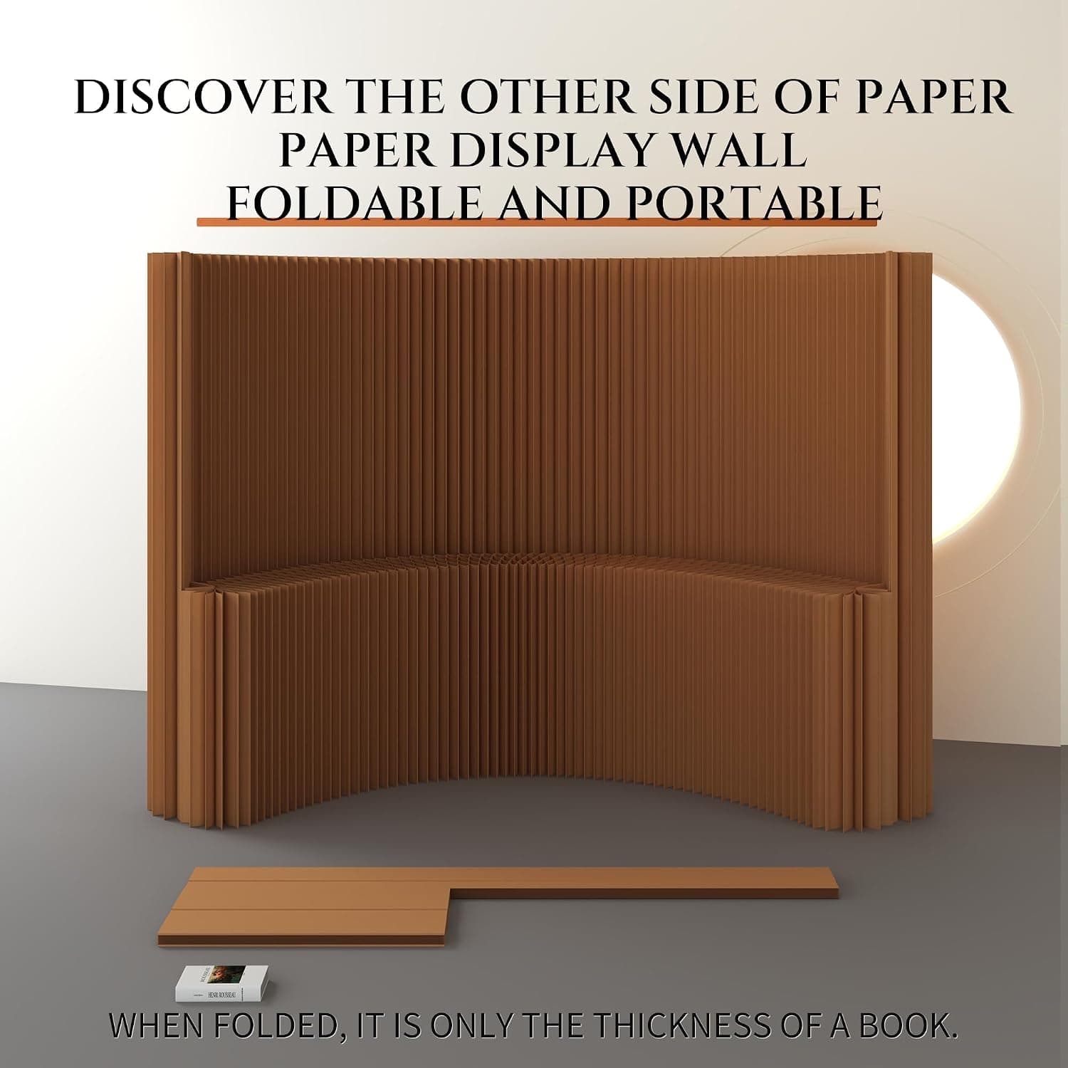 HELLOpoper Foldable Paper Art Display Stand with Shelves, Eco-Friendly, for Exhibition, Sample, Cosmetics, Bags, Shoes Commercial Use