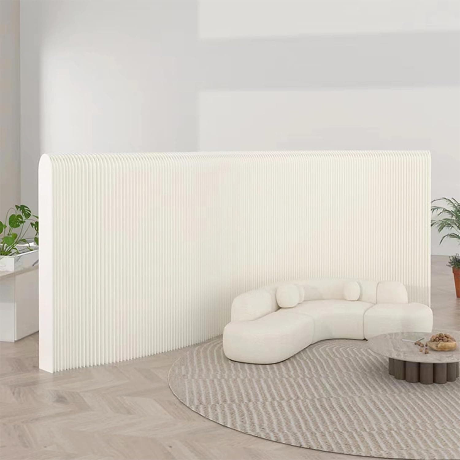 HELLOpoper Room Divider Privacy Screen Foldable partition Wall Kraft Paper, Transformable for Offices, Living Rooms, and Beauty Salons 9