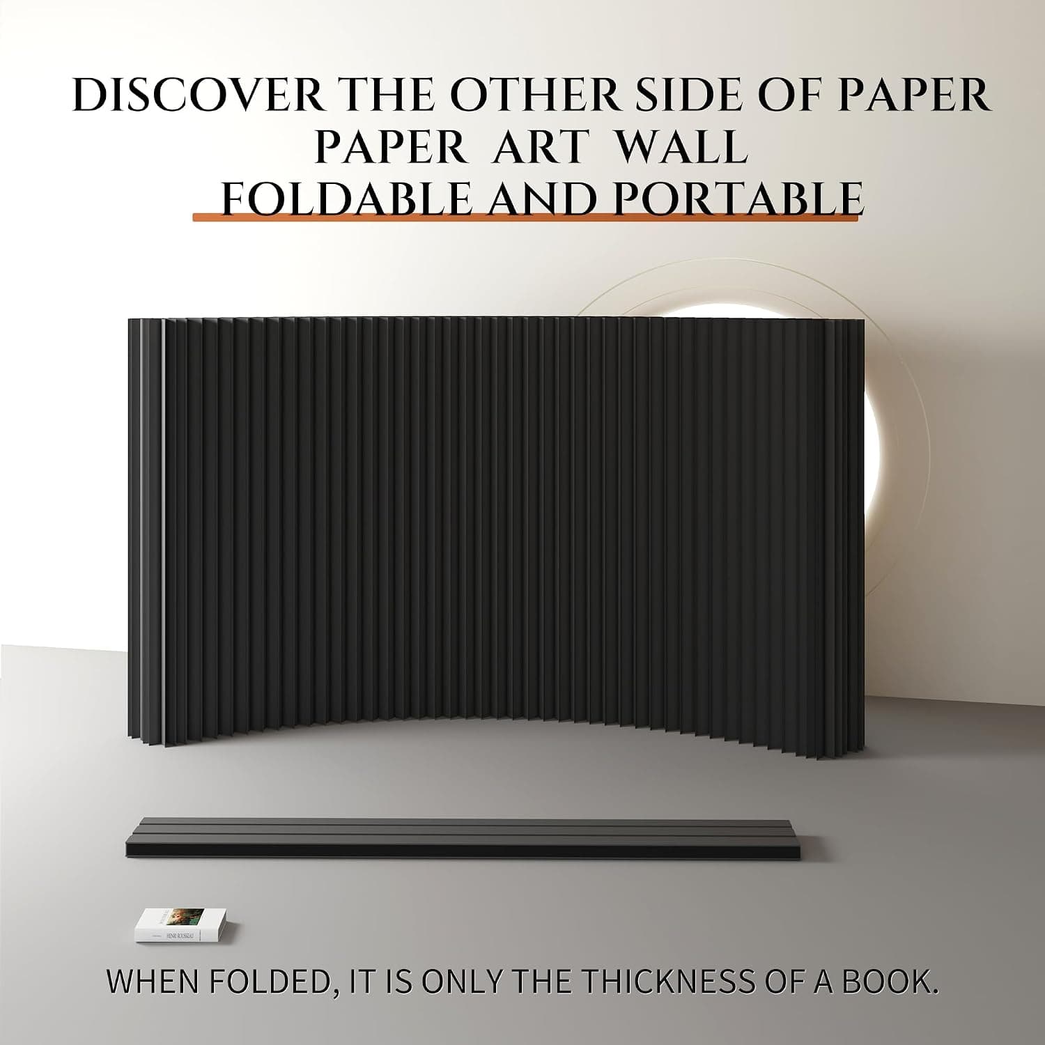 HELLOpoper Room Divider Privacy Screen – Foldable Kraft Paper, Living Rooms,Transformable for Offices, and Beauty Salons