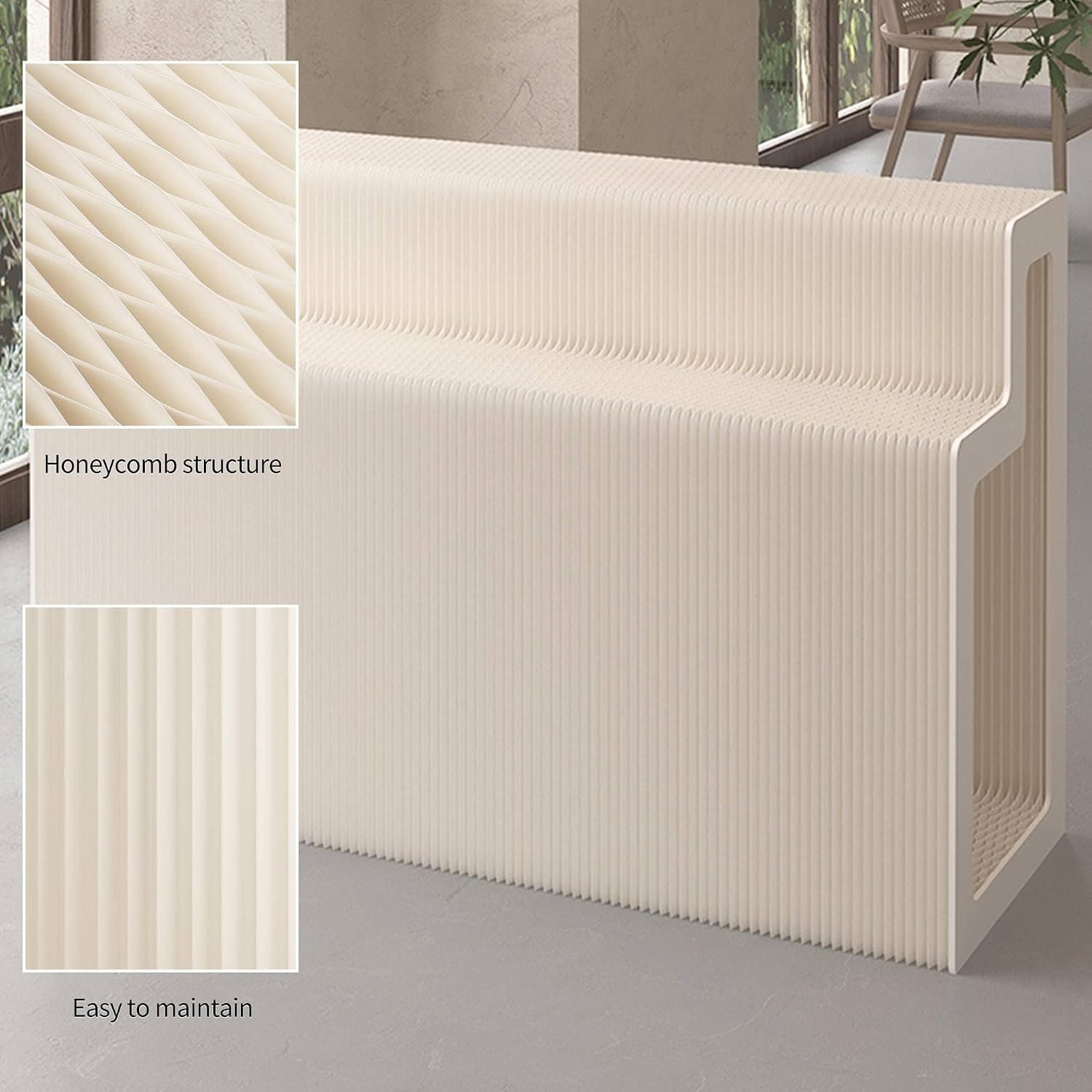 HELLOpoper Folding Room Partition Screen in Kraft Paper Material, Multi-Purpose Offices,Living Rooms, and Beauty Salons,Partition Screen.