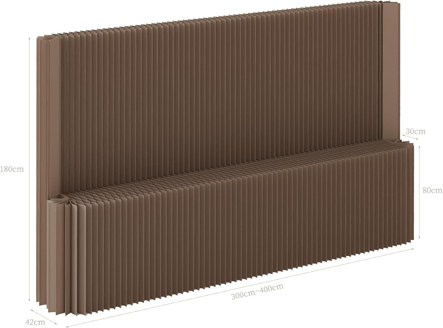 Paper Room Divider with Shelves, Folding Privacy Screen for Room Separation, Portable Temporary Partition Wall for Home, Office, Retail & Commercial Use