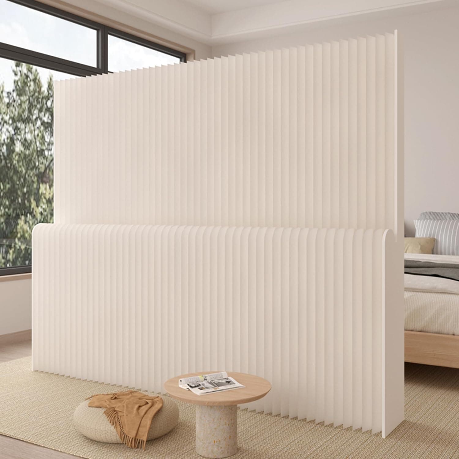 HELLOpoper Portable Kraft Paper Privacy Divider, Foldable Room Screen for Office, Salon & Home 2