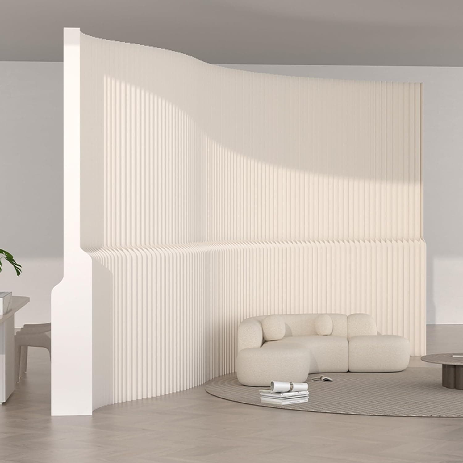 HELLOpoper Room Divider Privacy Screen Foldable partition Wall Kraft Paper, Living Rooms,Transformable for Offices, and Beauty Salons 9
