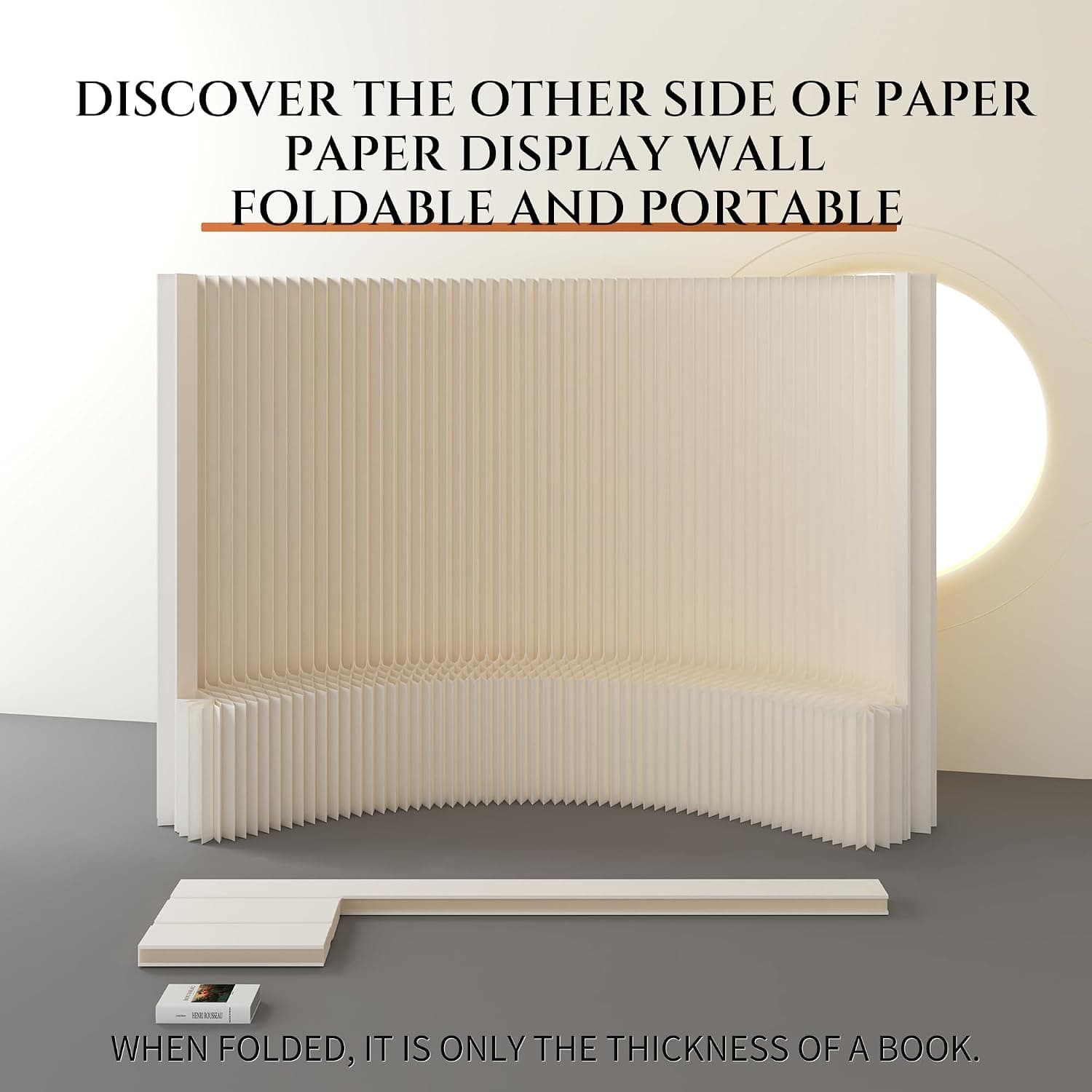 HELLOpoper Foldable Paper Art Display Stand with Shelves, Eco-Friendly, for Exhibition, Sample, Cosmetics, Bags, Shoes and Commercial Use
