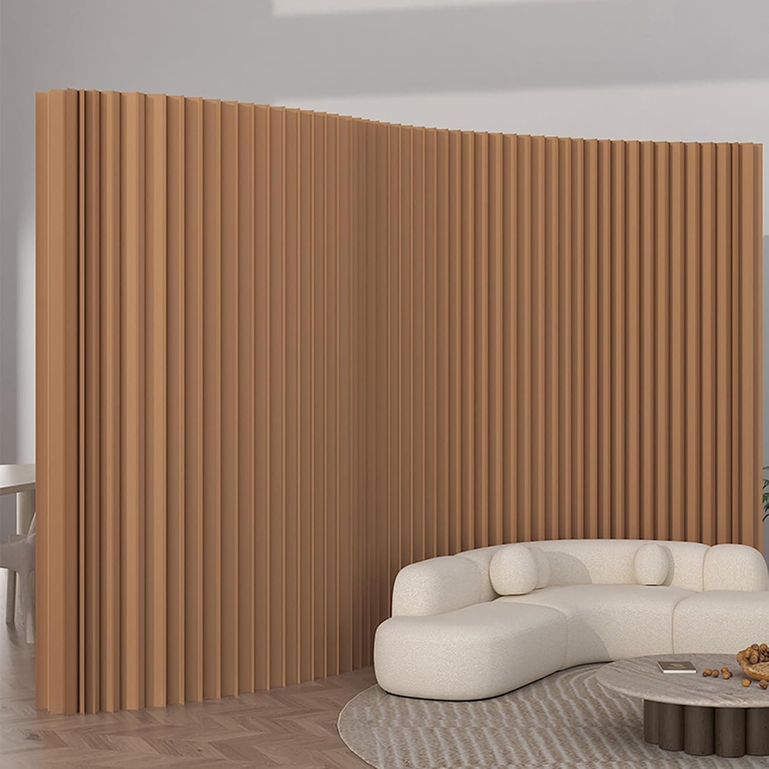 Room Divider Privacy Screen – Foldable Kraft Paper, Transformable for Offices, Beauty Salons, and Living Rooms