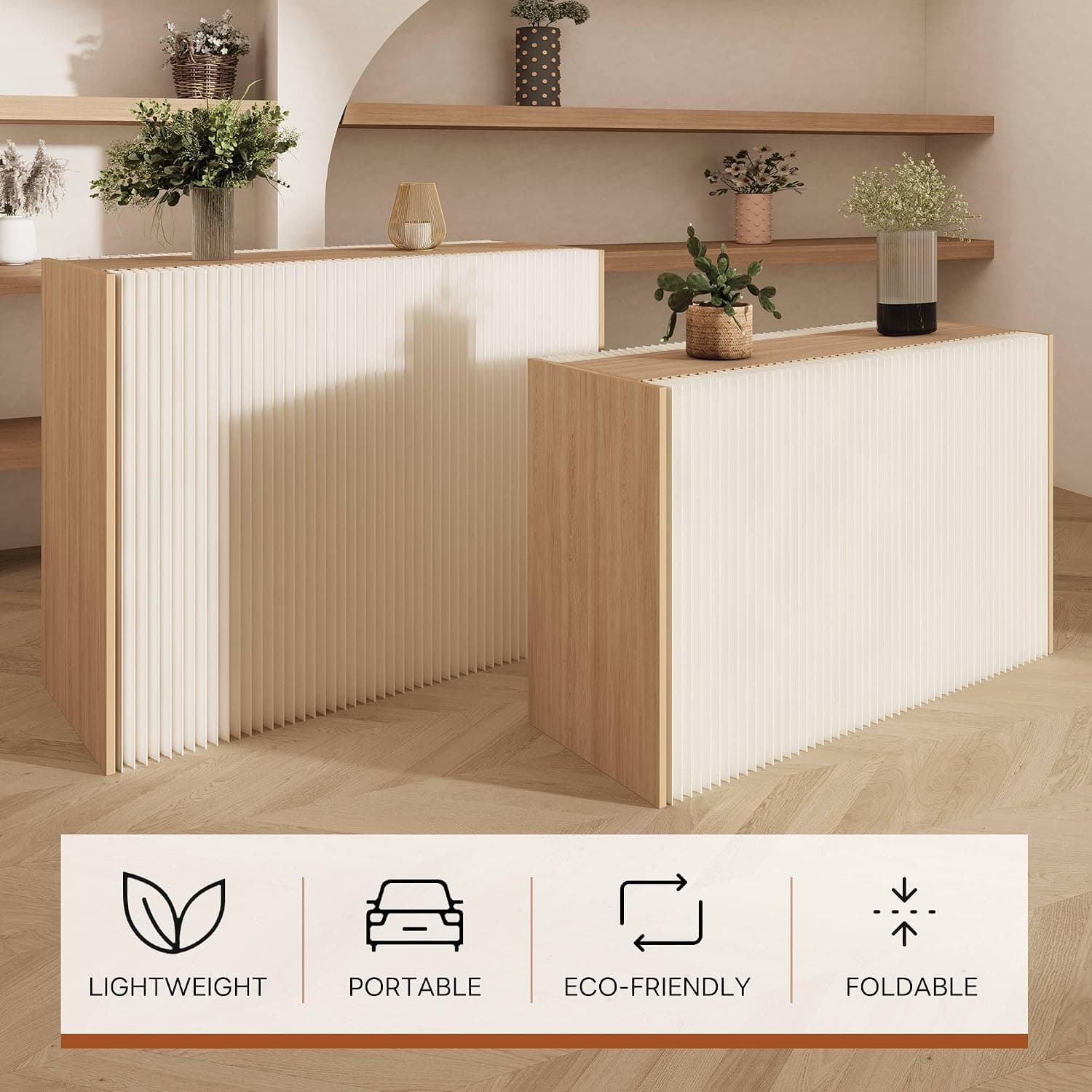 HELLOpoper Folding Room Partition Screen in Kraft Paper Material,Multi-Purpose for Offices,Living Rooms,Beauty Salons,Partition Screen