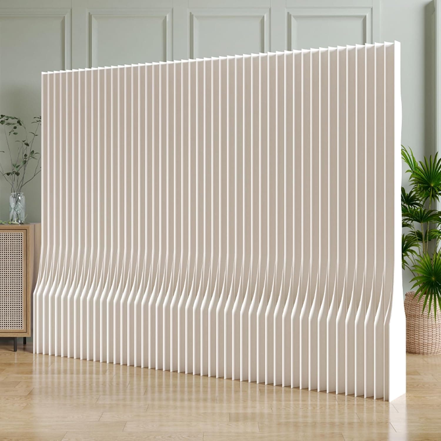HELLOpoperRoom Divider Privacy Screen Foldable partition Wall Kraft Paper, Living Rooms,Transformable for Offices,and Beauty Salons