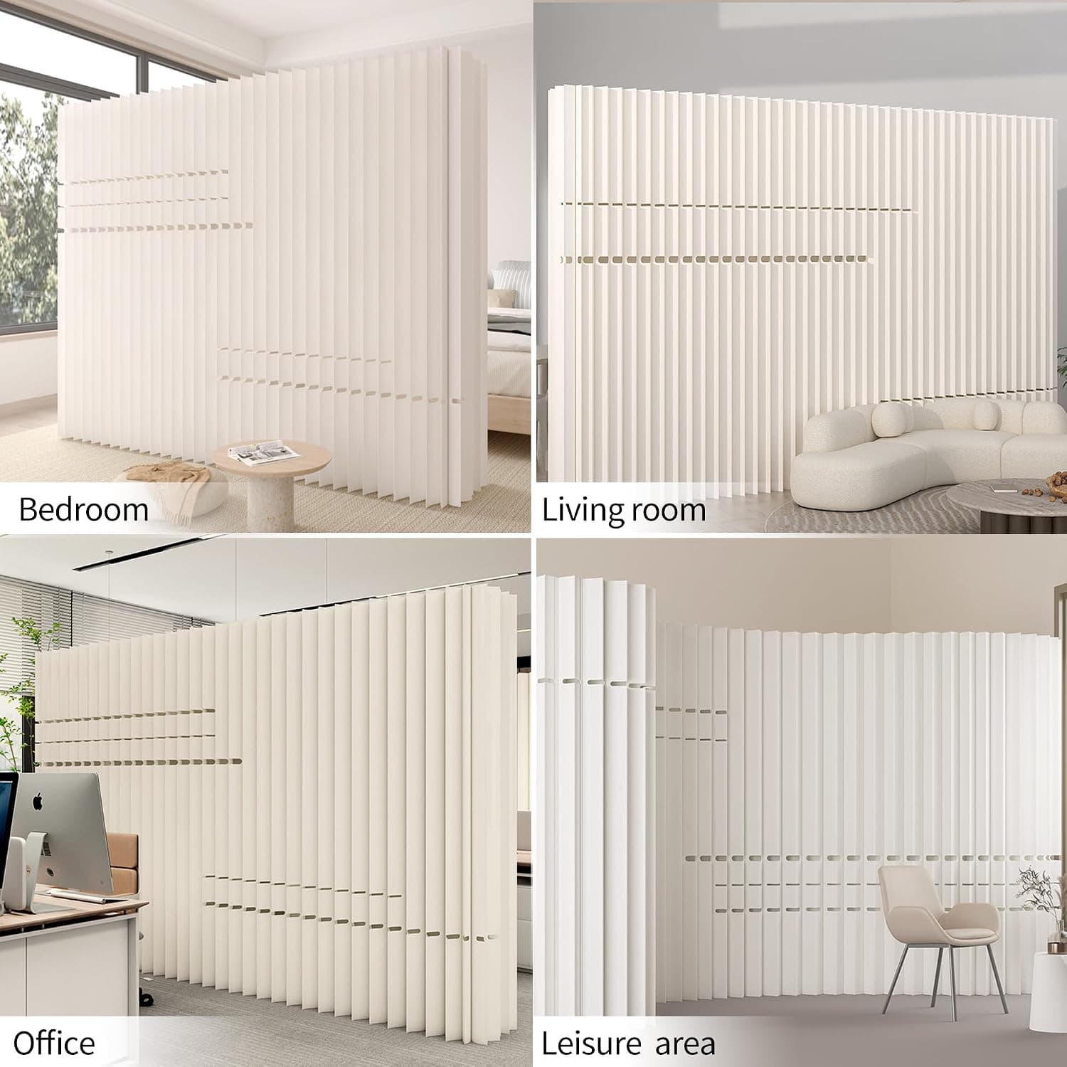 HELLOpoperRoom Divider Privacy Screen Foldable Freestanding Crafted from Kraft Paper Flexible for Versatile Use in Offices Living Rooms, and Salons.