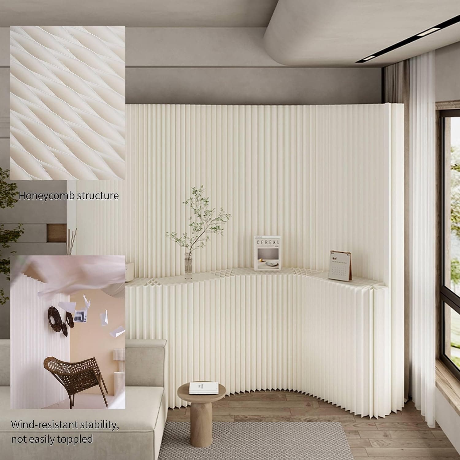 HELLOpoper Foldable Paper Art Display Stand with Shelves, Eco-Friendly, for Exhibition, Sample, Cosmetics, Bags, Shoes, Commercial Use