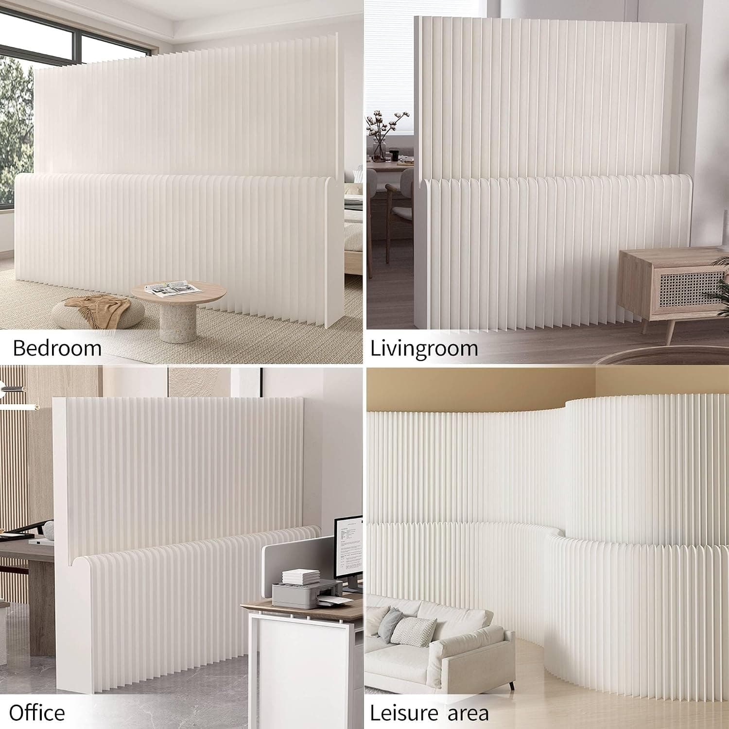 HELLOpoper Portable Kraft Paper Privacy Divider, Foldable Room Screen for Office, Salon & Home 8