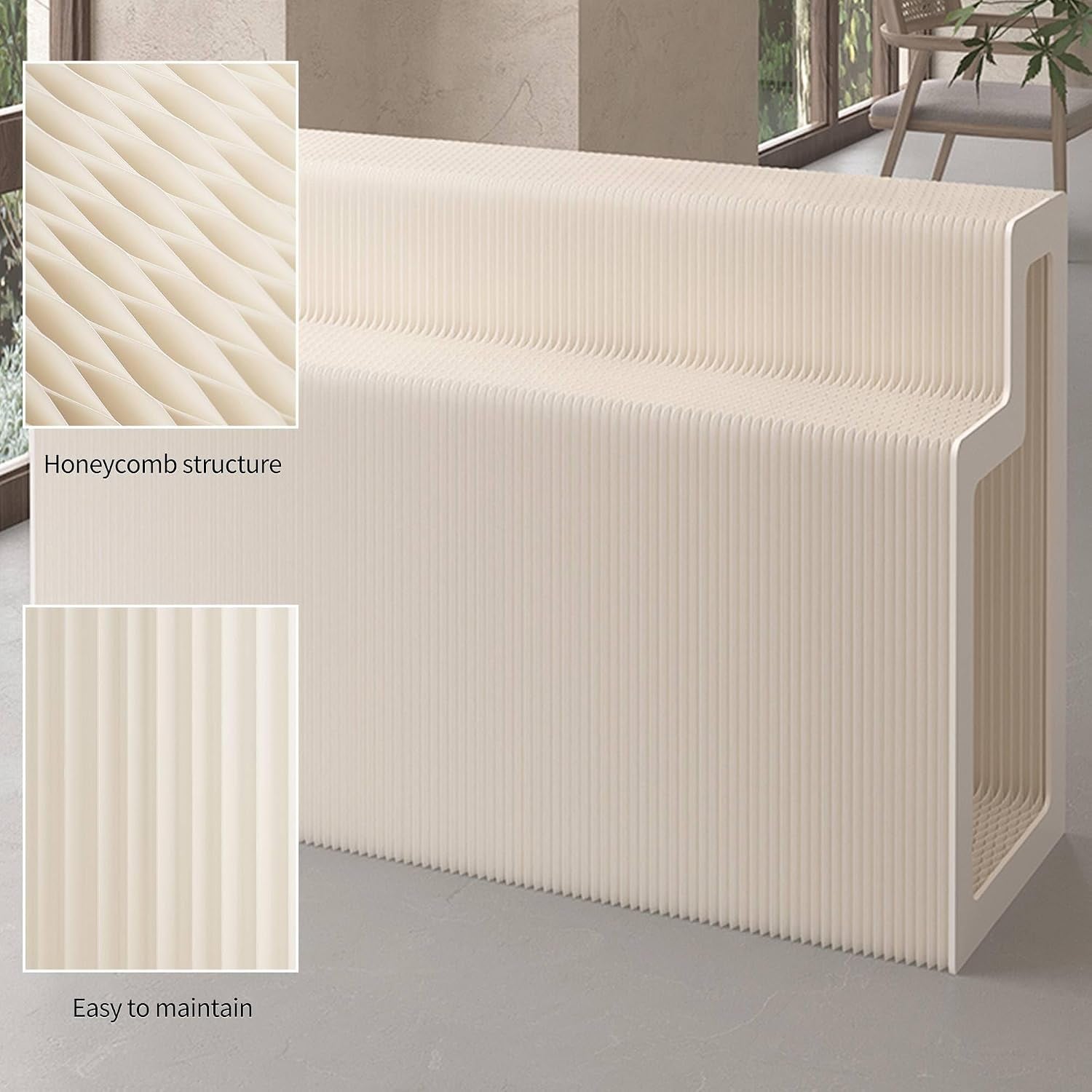 HELLOpoper Folding Room Partition Screen in Kraft Paper Material, Multi-Purpose Offices,Living Rooms, and Beauty Salons,Partition Screen.