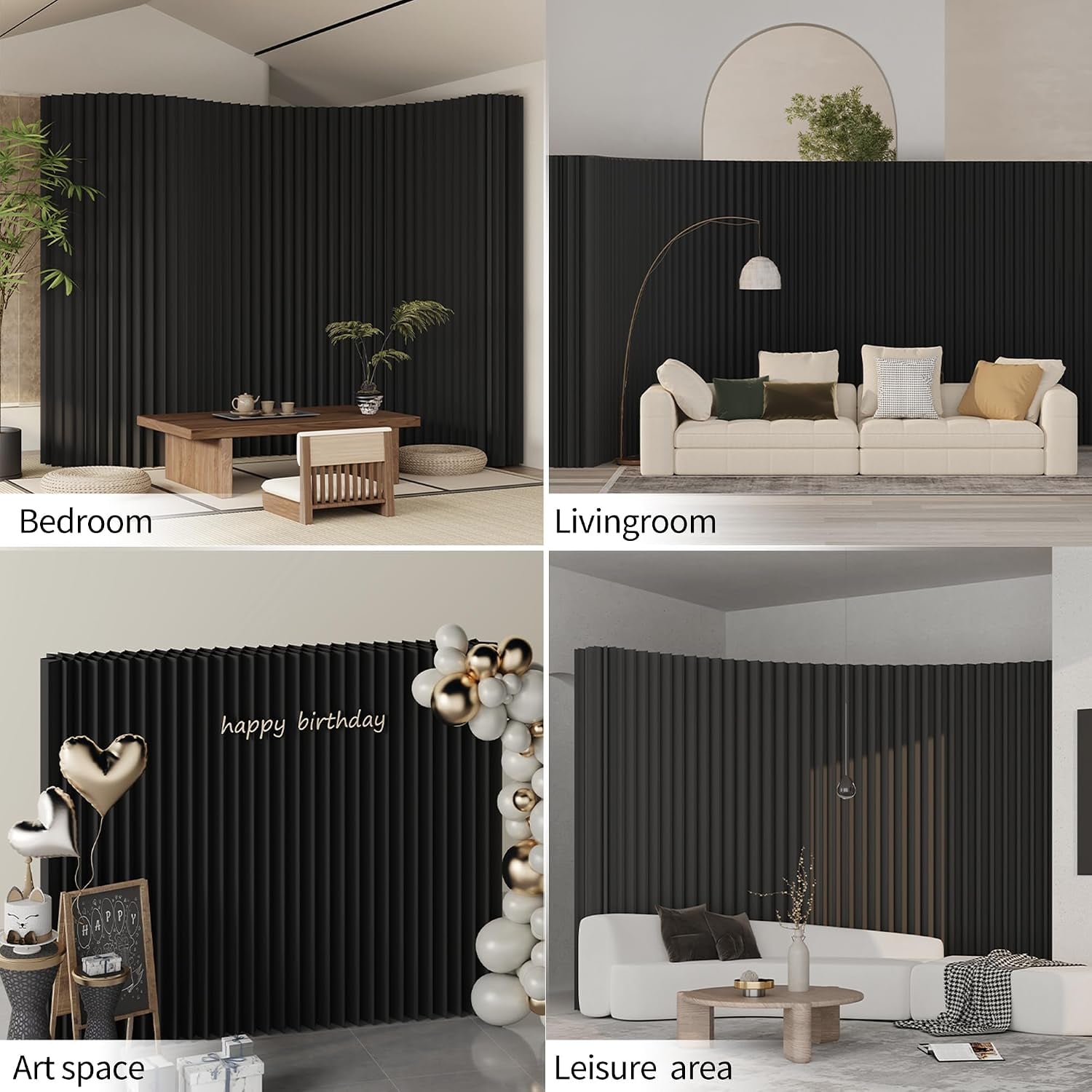 HELLOpoperRoom Divider Privacy Screen – Foldable Kraft Paper, Living Rooms,Transformable for Offices, and Beauty Salons