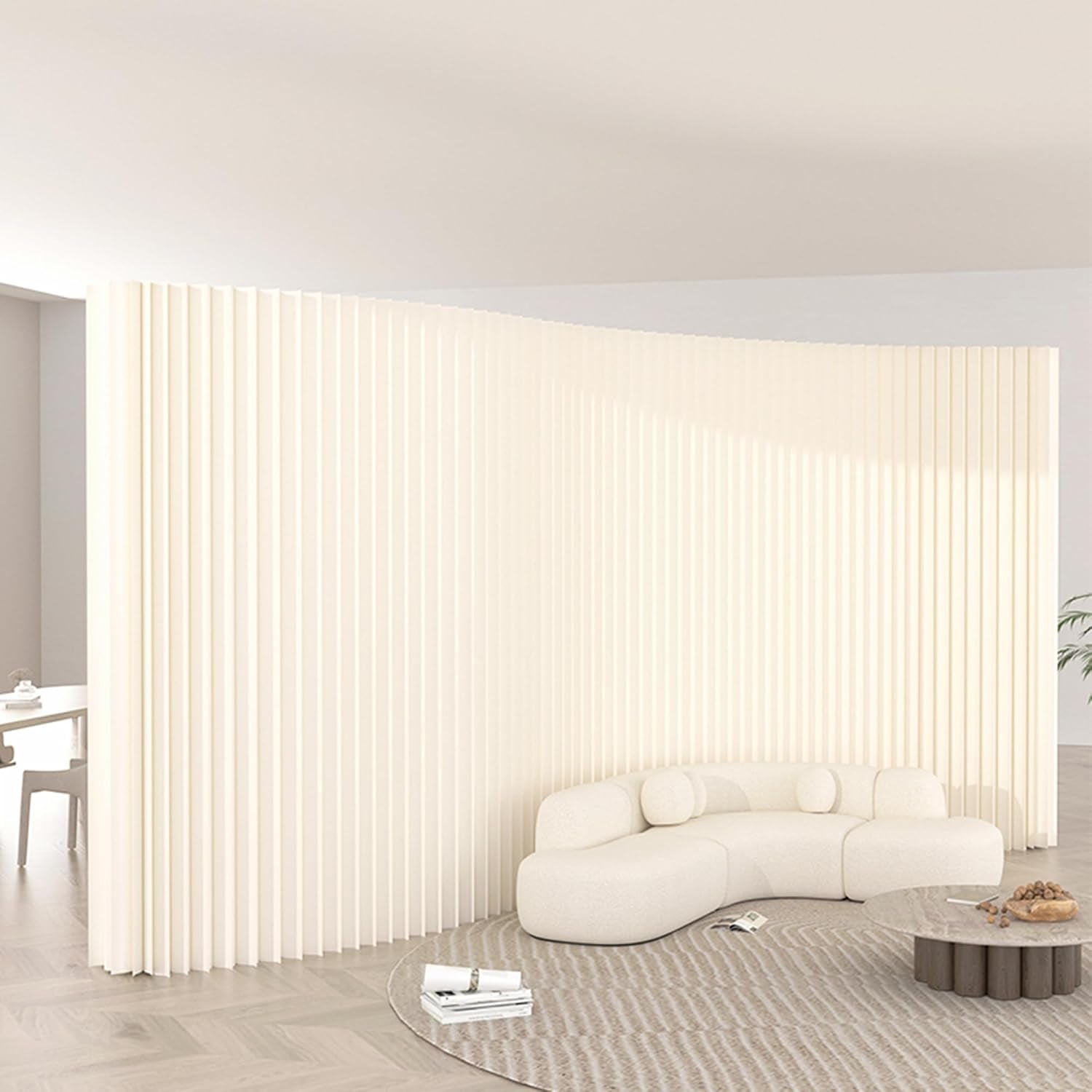 HELLOpoper Portable Kraft Paper Privacy Divider, Foldable Room Screen for Office, Salon & Home